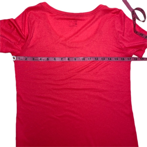 Womens Neon Pink Nike Dri-Fit Running Training Gym Workout Short Sleeve Shirt - Picture 10 of 11